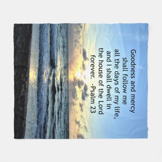 23E PSALM SUNRISE FOTOONTWERP FLEECE DEKEN (Voorkant (Horizontaal))