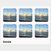 23E PSALM SUNRISE FOTOONTWERP VIERKANTE STICKER (Vel)