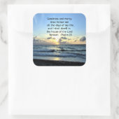 23E PSALM SUNRISE FOTOONTWERP VIERKANTE STICKER (Tas)