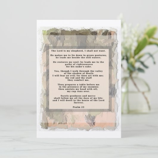 23e Psalm Uitnodiging Abstract (Staand voorkant)