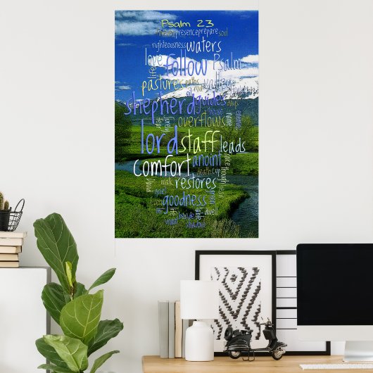 23e Psalm Valley Uitzicht Poster (Thuiskantoor)