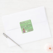 23e psalm vierkante sticker (Envelop)