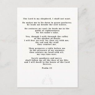 23e Psalm Witte bruiloft Silhouette Kaart