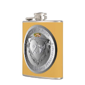 23e Topaz Wedding Jubileum Medallion Flask Heupfles (Links)