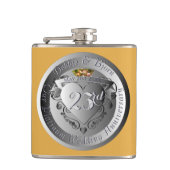 23e Topaz Wedding Jubileum Medallion Flask Heupfles (Voorkant)
