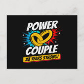 23e trouwdag getrouwde koppels 23 jaar sterk briefkaart (Voorkant)