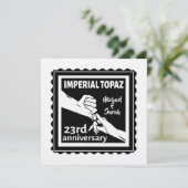 23e trouwdag Imperial Topaz Kaart (Staand voorkant)