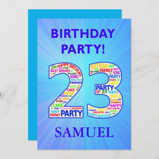 23e uitnodiging van de Partij van de Dagen Voeg ee (Voorkant / Achterkant)