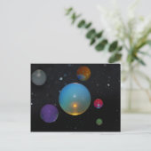23e universum in de ruimte briefkaart (Staand voorkant)
