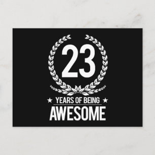 23e verjaardag (23 jaar Geweldige) Briefkaart