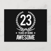 23e verjaardag (23 jaar Geweldige) Briefkaart (Voorkant)