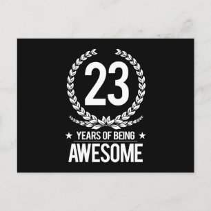 23e verjaardag (23 jaar Geweldige) Briefkaart