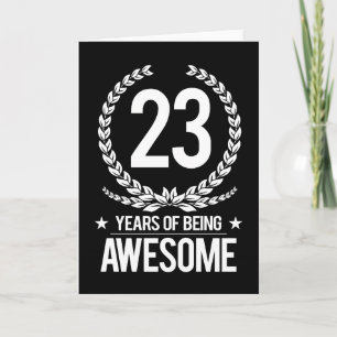 23e verjaardag (23 jaar Geweldige) Kaart