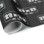 23e verjaardag | 23 op 23 Est 2000 Cadeaupapier (Rol Hoek)