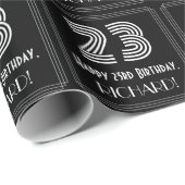 23e verjaardag: Art Deco geïnspireerd look "23" w Cadeaupapier (Rol Hoek)