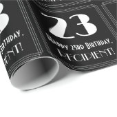 23e verjaardag - Art Deco Geïnspireerde look "23", Cadeaupapier (Rol Hoek)