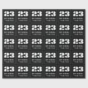 23e verjaardag: Art Deco Geïnspireerde look "23" e Cadeaupapier