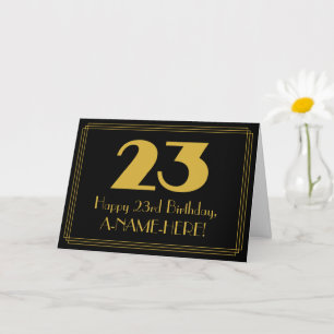 23e verjaardag: Art Deco Geïnspireerde look "23" e Kaart