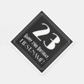 23e verjaardag ~ Art Deco Geïnspireerde look "23", Servet (Hoek)