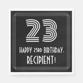 23e verjaardag: Art Deco Geïnspireerde look "23" + Servet