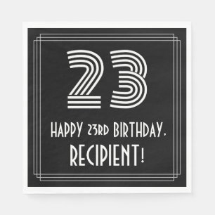 23e verjaardag: Art Deco Geïnspireerde look "23" + Servet