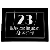 23e verjaardag: Art Deco geïnspireerde stijl "23", Groot Cadeauzakje (Voorkant)