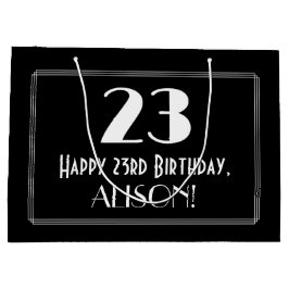 23e verjaardag: Art Deco geïnspireerde stijl "23", Groot Cadeauzakje