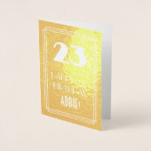 23e Verjaardag ~ Art Deco stijl "23" & aangepaste Folie Kaarten (Voorkant)