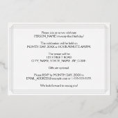 23e verjaardag — Art Deco Style "23" en naam Folie Uitnodiging (Achterkant)