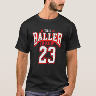 23e verjaardag Basketball 23 jaar oude dag T-shirt