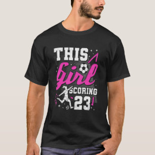 23e verjaardag dit meisje scoren 23 jaar oude voet t-shirt