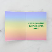 23e verjaardag — Fun Cake & Candles, w/ Eigen naam Kaart (Binnen)