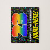 23e verjaardag — Fun, Colorful Music Symbols & "23 Legpuzzel (Verticaal)