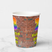 23e verjaardag: Fun Graffiti-geïnspireerde regenbo Papieren Bekers (Rechts)
