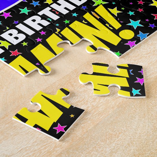 23e verjaardag — Fun, kleurrijk Star Field Pattern Legpuzzel (Zijkant)