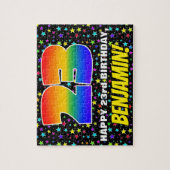 23e verjaardag — Fun, kleurrijk Star Field Pattern Legpuzzel (Verticaal)