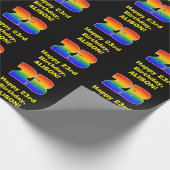 23e verjaardag: Fun, kleurrijke regenboog geïnspir Cadeaupapier (Hoek)