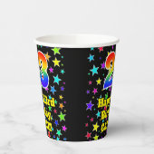 23e verjaardag: Fun Stars Pattern en Rainbow 23 Papieren Bekers (Links)