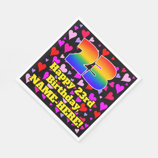 23e verjaardag: Heatten, regenboognr. 23 Servet (Hoek)