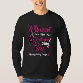 23e verjaardag Hoge hak Een koningin werd geboren T-shirt