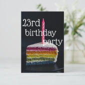 23e verjaardag kaart (Staand voorkant)