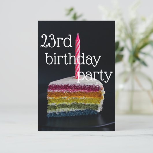 23e verjaardag kaart (Staand voorkant)