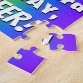 23e verjaardag: kleurrijk, vun regenboogpatroon # legpuzzel (Zijkant)