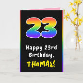 23e verjaardag: kleurrijke regenboog # 23, Naam va Kaart (Gele Bloem)