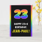 23e verjaardag: kleurrijke regenboog # 23, Naam va Kaart (Gele Bloem)