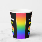 23e verjaardag: kleurrijke regenboog # 23, Naam va Papieren Bekers (Rechts)