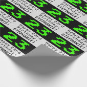 23e verjaardag - Nerdy / Geeky Style "23" en naam Cadeaupapier (Hoek)