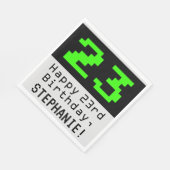 23e verjaardag - Nerdy / Geeky Style "23" & naam Servet (Hoek)