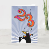 23e verjaardag - Penguin Surprise Kaart (Voorkant)