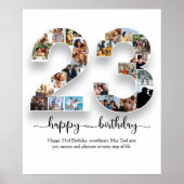 23e verjaardag Photo Collage Poster (Voorkant)